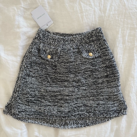 Asta Resort Morgan Mini Skirt Black Melange - Picture 1 of 5